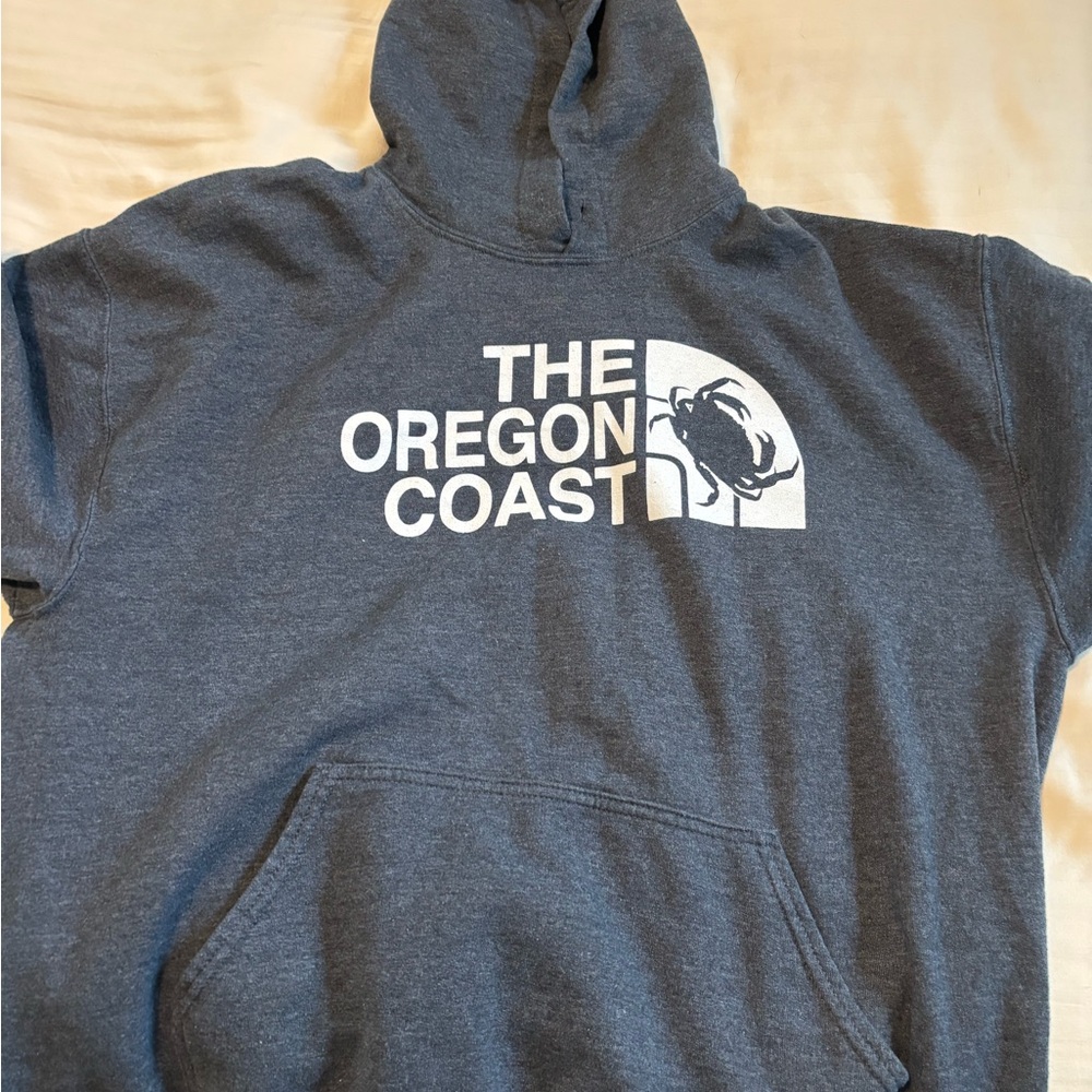 The Oregon Coast Pacific City hooded sweatshirt hoody men's, gray, size XL